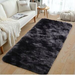 Plush Gray Shag Rug